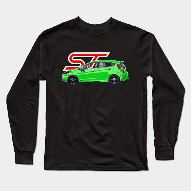Ford fiesta st Green Envy Long Sleeve T-Shirt by cowtown_cowboy